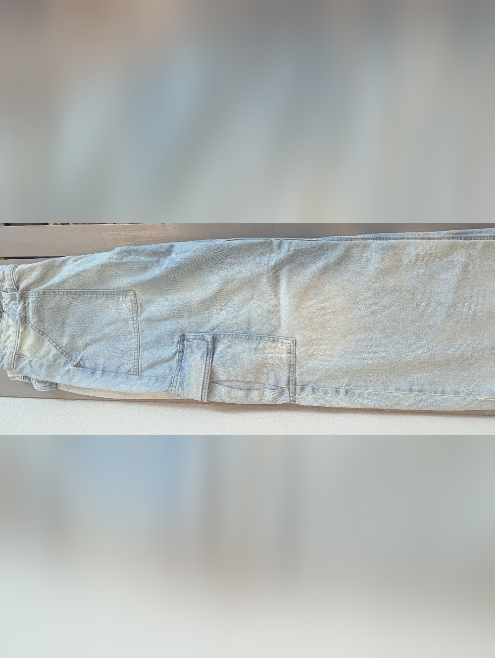 Cotton On Relaxed Light Blue Cargo Jeans Size 6 / 28 - Picture 3 of 3